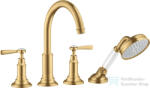 Hansgrohe AXOR MONTREUX 4 üléses burkolatra szerelhető kádtöltő csaptelep, szálcsiszolt arany hatású 16554250 (16554250)