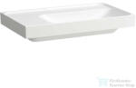 Laufen MEDA 80x46 cm-es falra/bútorra szerelhető mosdó csaplyuk és túlfolyó nélkül, bal oldali pulttal, matt fehér H8171157571121 (H8171157571121)
