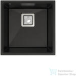 LunArt Bende 42x42 cm-es öntött gránit aláépíthető mosogató medence szifon nélkül, Golden black 5999123007544 (5999123007544)