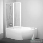 RAVAK VSK2 Rosa 160 balos kádparaván, Fehér+rain 76L9010041 (76L9010041)