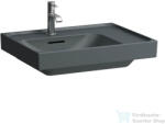 Laufen MEDA 60x46 cm-es fali mosdó jobb oldali polccal, matt graphite H8171117581041 (H8171117581041)
