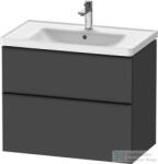 Duravit D-NEO 634x452 mm-es 2 fiókos függesztett szekrény 236780XXX mosdóhoz, Graphite Matt Decor DE435504949 (DE435504949)
