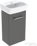 Geberit SELNOVA SQUARE 36x28 cm-es mosdó és 1 ajtós alsószekrény kombináció, matt láva 502.743. 00.1 (502743001)