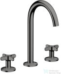 Hansgrohe AXOR ONE 170 3 üléses mosdó csaptelep, klik-klak leeresztővel, polírozott fekete króm 48040330 (48040330)