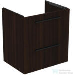 Ideal Standard I. LIFE A 60x44 cm-es 2 fiókos fali szekrény mosdó és fogantyú nélkül, Coffee oak T5255NW (T5255NW)