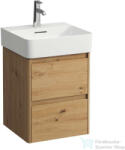 Laufen BASE 2.0 42x40 cm-es, 2 fiókos fali mosdótartó szekrény VAL H815281 mosdóhoz, vad tölgy H4113521082671 (H4113521082671)
