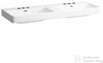 Laufen Pro S 130x46, 5 cm-es pultra ültethető dupla mosdó 3 csaplyukkal, LCC bevonattal, fehér H8149684001081 (H8149684001081)