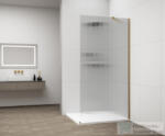 SAPHO ESCA GOLD MATT Walk-in zuhanyfal, falra szerelhető, flutes üveg, 1000mm (ES1310-04) (ES1310-04) - furdoszoba-szaniter