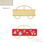 Radeco AUTO 680x1250 design radiátor gyerekszobába, SATURN 3 (matt bézs) színben (Radeco_AUTO_SATURN3)