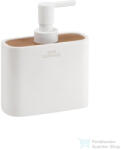 SAPHO NINFEA álló szappanadagoló, fehér/bambusz (138002) (138002)