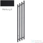 Radeco FUEGO KOLOR 1650x290 jobbos design radiátor, MERKURY 8 (selyemfényű fekete) színben (Radeco_FUEGO_R_MERKURY8)