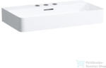 Laufen Val SaphirKeramik 75x42 cm-es csiszolt aljú mosdó 3 csaplyukkal, LCC bevonattal, fehér H8162854001081 (H8162854001081)