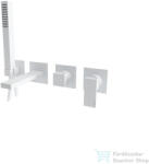 Bugnatese Tetris falsík alatti kádtöltő csaptelep zuhanyszettel, belső egységgel, Matt fehér 9101BI (9101BI)