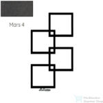 Radeco LOCO 4 MINI 915x500 design radiátor, MARS 4 (metál antracit) színben, jobbos (Radeco_LOCO_4_MINI_J_MARS4)