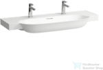 Laufen The New Classic 120x48 cm-es szekrényre illeszthető mosdó 2 csaplyukkal, LCC bevonattal, fehér H8138584001071 (H8138584001071)