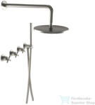 Bugnatese RODOS falsík alatti zuhanyrendszer 22, 5 cm-es esőztetővel, belső egységgel, zuhanyszettel, szálcsiszolt nikkel 7327NS (7327NS)