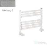 Radeco PINO K AK1-500/EP 415x530 törölközőszárítós radiátor, MERKURY 3 (metál világosszürke) színben (Radeco_PINO_K_AK1_500_EP_MERKURY3)