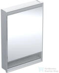 Geberit ONE 60x90 cm-es 1 ajtós falsík alatti tükrös szekrény ComfortLight világítással, balos, eloxált alumínium 505.820. 00.1 (505820001)