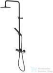 SAPHO ULTRASAN zuhanyoszlop, zuhanyszettel és fejzuhannyal, matt fekete-króm (UT139VBC) (UT139VBC)
