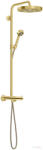 Hansgrohe AXOR ONE 280 Ecosmart termosztátos zuhanyrendszer, szálcsiszolt sárgaréz 48795950 (48795950)