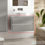 Ideal Standard CONNECT AIR 80x44 cm-es 2 fiókos alsószekrény pult és mosdó nélkül, Fényes világosszürke/matt fehér E0819EQ (E0819EQ)