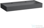 Laufen Kartell By Laufen 100x46 cm-es csiszolt aljú mosdó 2 csaplyukkal, túlfolyó nélkül, graphite matt H8163377581151 (H8163377581151)