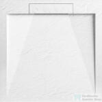 AREZZO design STONE pala hatású öntött márvány zuhanytálca, 90x90 cm-es, fehér AR-DYT099LW (AR-DYT099LW)