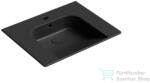 SAPHO GSI COMMUNITY kerámiamosdó, túlfolyóval, 70x55cm, matt fekete (7633126) (7633126) - furdoszoba-szaniter