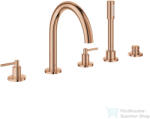 GROHE ATRIO 5 üléses kádtöltő csaptelep zuhanyszettel, alaptest nélkül, Warm Sunset 29407DA0 (29407DA0)