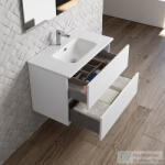 Coycama Dorian 100 cm-es Onix New mosdó és 2 fiókos alsószekrény kombináció, fényes fehér M0591120702012 (M0591120702012)