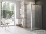 RAVAK BLIX BLDP2+BLPS 100x100 cm-es tolóajtós zuhanykabin, szatén/grape 0PVA0U00ZGSET100BLPS100 (0PVA0U00ZGSET100BLPS100)