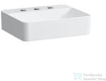 Laufen Val SaphirKeramik 45x38 cm-es pultra ültethető mosdó 3 csaplyukkal, túlfolyó nélkül, fehér H8122800001581 (H8122800001581)