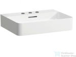 Laufen Val SaphirKeramik 55x42 cm-es mosdó 3 csaplyukkal, LCC bevonattal, fehér H8102824001081 (H8102824001081)
