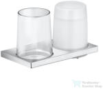 KEUCO EDITION 11 szappanadagoló, 180 ml, pohártartóval, króm 11153019000 (11153019000)