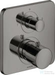 Hansgrohe AXOR Citterio M falsík alatti termosztátos kád/zuhany csaptelep elzárószeleppel, polírozott fekete króm 34725330 (34725330)