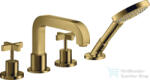 Hansgrohe AXOR Citterio 4 üléses kádtöltő csaptelep zuhanyszettel, polírozott arany hatású 39445990 (39445990)
