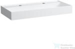 Laufen Kartell By Laufen 100x46 cm-es csiszolt aljú mosdó 2 csaplyukkal, túlfolyó nélkül, matt fehér H8163377571151 (H8163377571151)