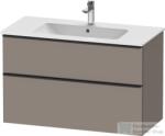 Duravit D-NEO 1010x462 mm-es 2 fiókos függesztett szekrény 233610XXX mosdóhoz, Basalt Matt Decor DE436304343 (DE436304343)
