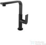 Bugnatese SIMPLE magasított mosdó csaptelep leeresztő nélkül, matt fekete 6618SNE (6618SNE)