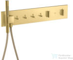 Hansgrohe AXOR SHOWERCOMPOSITION 4 utas termosztátos falsík alatti kád /zuhany csaptelep, szálcsiszolt sárgaréz hatású 12573950 (12573950)