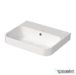 Duravit HAPPY D. 2 PLUS 50x40 cm-es ráültethető csiszolt mosdó csaplyuk nélkül, fehér 2360500060 (2360500060)