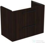 Ideal Standard I. LIFE A 80x44 cm-es 2 fiókos fali alsószekrény mosdó és fogantyú nélkül, Coffee oak T5256NW (T5256NW)