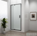 SAPHO POLYSAN EASY LINE BLACK nyílóajtó fix résszel, 760-900mm, matt fekete profil/BRICK üveg (EL1638B) (EL1638B) - furdoszoba-szaniter