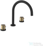 SAPHO ULTRAMIX három üléses mosdó csaptelep, matt fekete/matt arany (UT017BG) (UT017BG)
