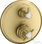 Hansgrohe Axor Montreux termosztátos színkészlet falsík alatti szereléshez elzáró-és váltószeleppel, szálcsiszolt arany hatású 16820250 (16820250)