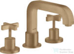 Hansgrohe AXOR CITTERIO 3 üléses kádtöltő csaptelep zuhanyszett csatlakozás nélkül, szálcsiszolt bronz 39436140 (39436140)
