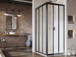 RAVAK SUPERNOVA ASRV3+ASRV3 75x80 cm-es tolóajtós, sarokbelépős zuhanykabin, fekete/transparent 15V303R2Z1SET7580 (15V303R2Z1SET7580)