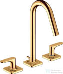 Hansgrohe AXOR CITTERIO M 3 üléses mosdó csaptelep automata leeresztővel, polírozott arany hatású 34133990 (34133990)