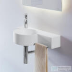 Laufen Val SaphirKeramik 55x31, 5 cm-es kézmosó túlfolyó nélkül, jobb oldali pulttal, LCC Active bevonattal, fehér H815283A001131 (H815283A001131)