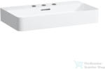 Laufen Val SaphirKeramik 75x42 cm-es mosdó 3 csaplyukkal, LCC Active bevonattal, fehér H810285A001081 (H810285A001081)